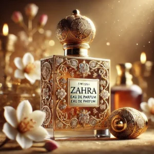 Luxurious Zahra swiss Arabian parfum bottle with flowers